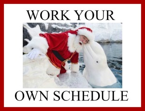 santa and dugong - work your own schedule