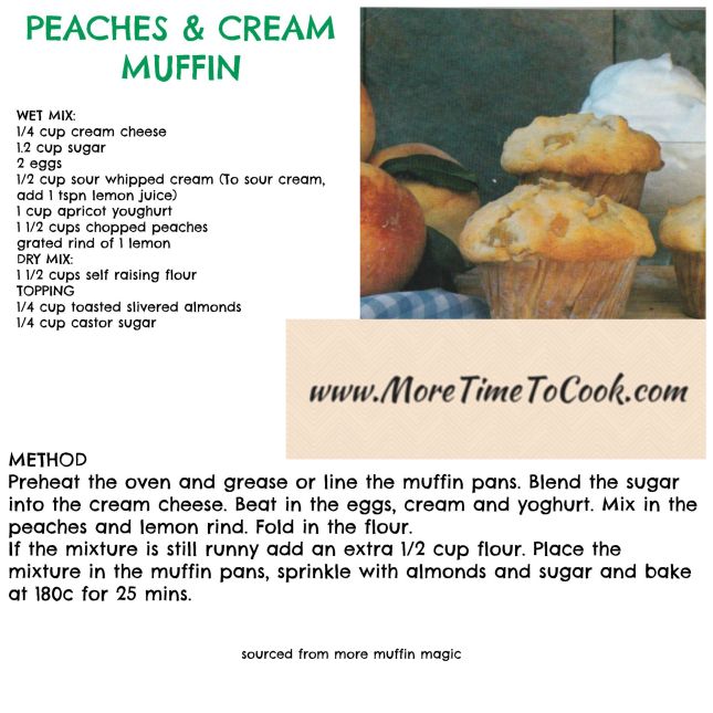 Peaches &amp; cream muffins
